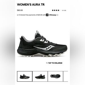 Saucony Black and White Athletic Shoes with Mesh Upper